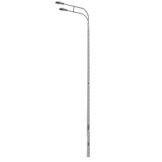 Опора освещения несиловая граненая фланцевая квадратная МК-10Ф Ст3сп5 68х166х10х3 мм