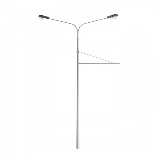 Опора контактной сети граненая фланцевая круглая ТФГ-3000-10,0 250х630х10 мм