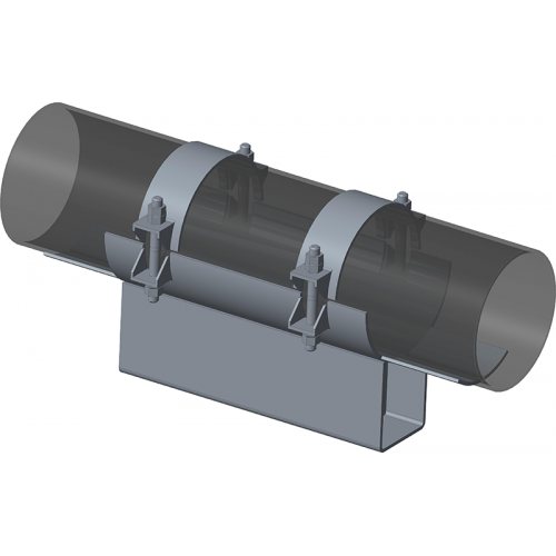 Опора неподвижная бугельная с корпусом для тепловых сетей ТС-671.00.00 820х500х680х150 мм Серия 5.903-13 выпуск 7-95 178,8 кг