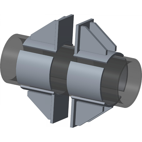 Опора неподвижная двухупорная усиленная с дополнительными подушками для тепловых сетей ТС-663.00.00 720х280х270х980 мм Серия 5.903-13 выпуск 7-95 90 кг