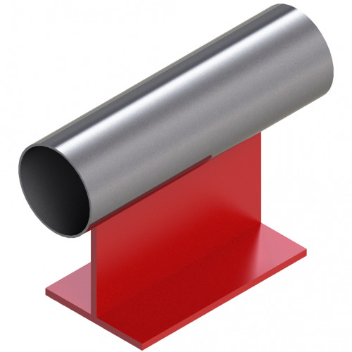 Опора неподвижная приварная тавровая для тепловых сетей исп. АС00 ВСт3 45х100х70 мм ОСТ 36-146-88 0,6 кг