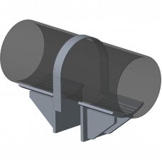 Опора неподвижная хомутовая с дополнительными упорами для тепловых сетей ТС-669.00.00 1020х290х642 мм Серия 5.903-13 выпуск 7-95 78 кг