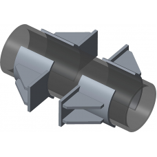 Опора неподвижная двухупорная усиленная для тепловых сетей ТС-662.00.00 530х200х230х786 мм Серия 5.903-13 выпуск 7-95 46 кг