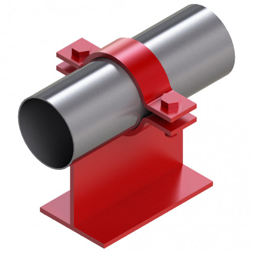 Опора неподвижная хомутовая тавровая для тепловых сетей исп. А21У 09Г2С 89х135х170х156 мм ОСТ 36-146-88 4,1 кг