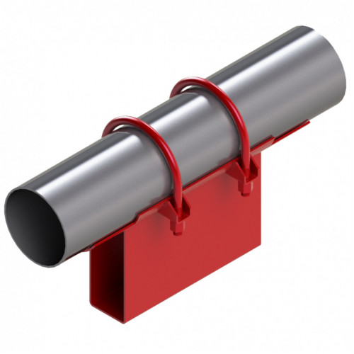 Опора неподвижная хомутовая корпусная для тепловых сетей исп. А23 / АС23 ВСт3 325х200х680х152 мм ОСТ 36-146-88 30,3 кг