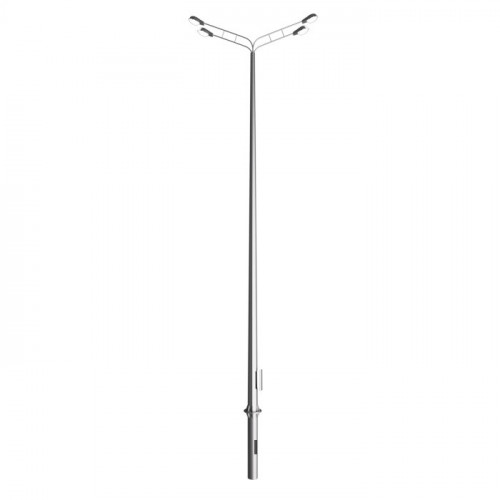 Опора освещения силовая граненая фланцевая круглая Ясень-0,7-9,0-01-ц Ст3сп5 100х340х9 мм